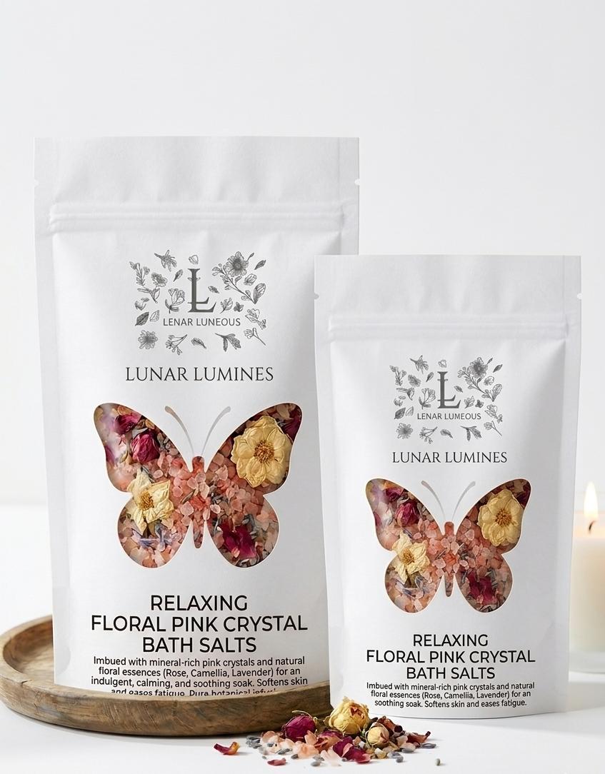Relaxing Floral Pink Crystal Bath Salt