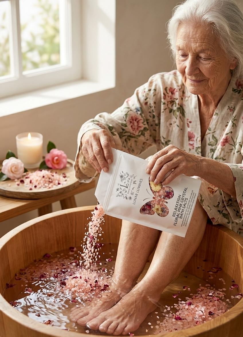 Relaxing Floral Pink Crystal Bath Salt